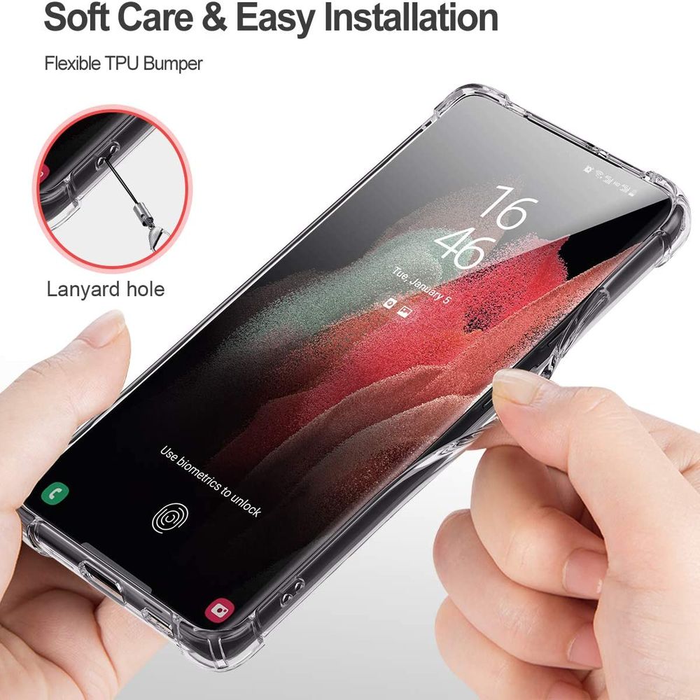 Transparent TPU Silikon Handyhülle Kratzfest Durchsichtige Schutzhülle Flex Case Migeec Hülle Kompatibel mit Samsung Galaxy S21 Plus/S21