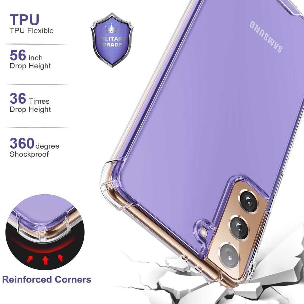 Transparent TPU Silikon Handyhülle Kratzfest Durchsichtige Schutzhülle Flex Case Migeec Hülle Kompatibel mit Samsung Galaxy S21 Plus/S21