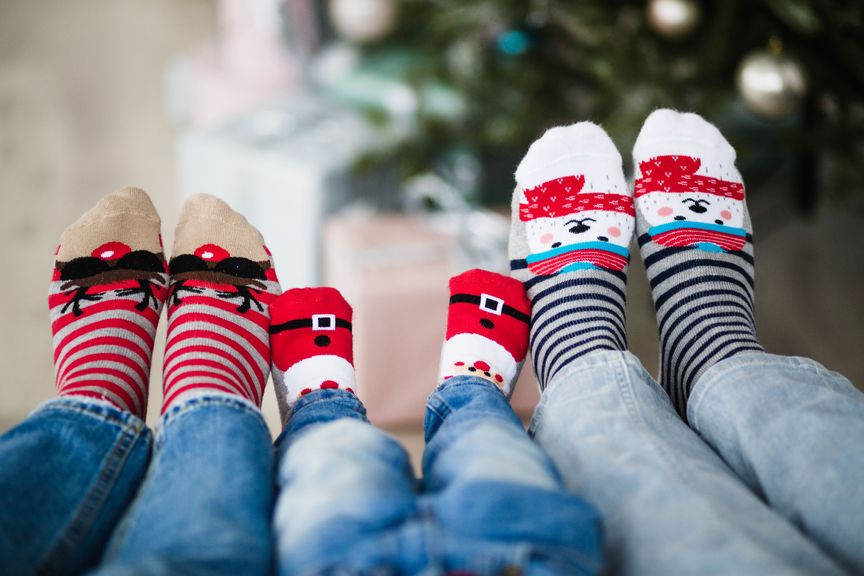 Colorful winter socks